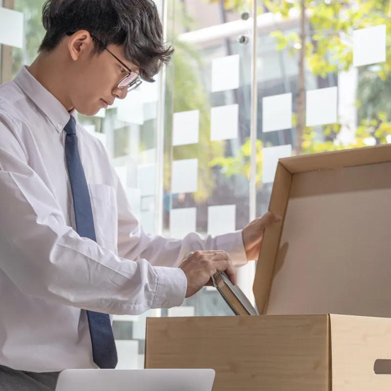 Personne qui change de travail